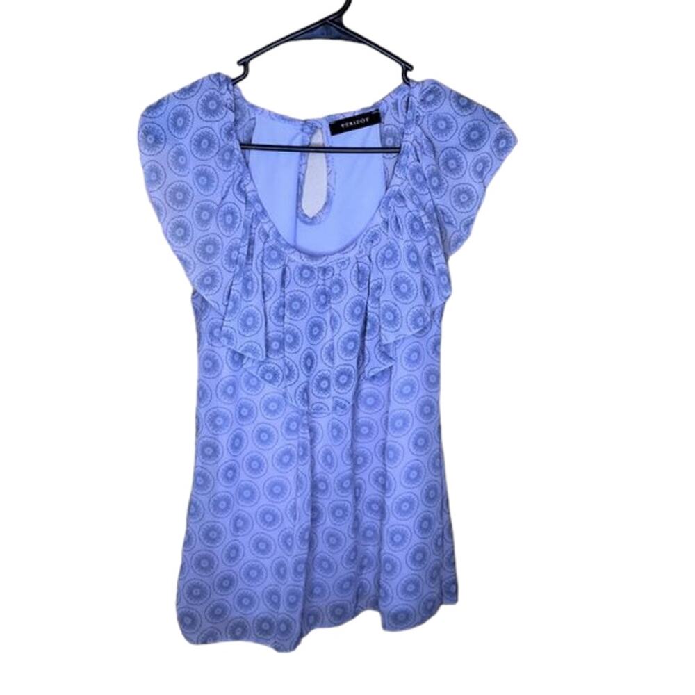 Peridot Pink Ruffle Sleeveless Blouse Shirt S